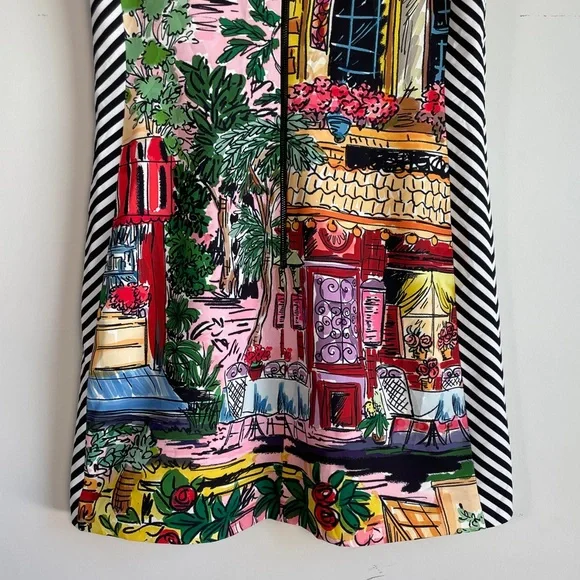 Alice + Olivia Coley Print Sleeveless Mini Dress Size 10 Vacation Dreams - Picture 10 of 13